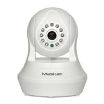Mustcam Indoor WiFi Baby Monitor, Pan/Tilt WiFi Wireless Network IP Camera, IR-Cut, H.264 (720P), P2P, WPS, Alarm, Micro-SD Storage, Two-way Audio, Motion Detection, OnVif (White)