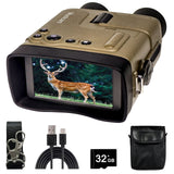 Mustcam Portable 4K Night Vision Binoculars for Hunting, Wildlife Observation and Security