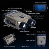 Mustcam Portable 4K Night Vision Binoculars for Hunting, Wildlife Observation and Security