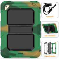 Tough Armor iPad Mini 4 Case with Camouflage Finish, Kickstand & Carry Strap and Extreme Heavy Duty Protection and Air Cushion Technology for Apple iPad Mini 4
