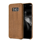 Samsung Galaxy S8 Case, Vintage Wood Stripe PU Leather, Shockproof Drop Proof Slim Bumper Protective Cover for Samsung Galaxy S8