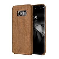 Samsung Galaxy S8 Case, Vintage Wood Stripe PU Leather, Shockproof Drop Proof Slim Bumper Protective Cover for Samsung Galaxy S8