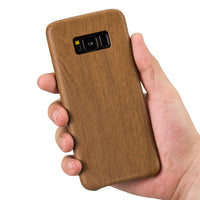 Samsung Galaxy S8 Case, Vintage Wood Stripe PU Leather, Shockproof Drop Proof Slim Bumper Protective Cover for Samsung Galaxy S8