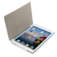 iPad 9.7” Case, Lightweight Smart Case Trifold Stand with Auto Sleep/Wake Function, Microfiber Lining, PU Front Cover and PC Hard Back Cover for the Apple iPad 9.7 iPad 5th/6th Generation and iPad Air, Colors: Sky Blue/Black/Gray
