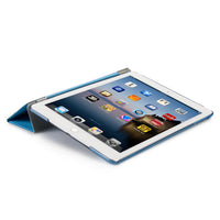 iPad 9.7” Case, Lightweight Smart Case Trifold Stand with Auto Sleep/Wake Function, Microfiber Lining, PU Front Cover and PC Hard Back Cover for the Apple iPad 9.7 iPad 5th/6th Generation and iPad Air, Colors: Sky Blue/Black/Gray