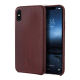 iPhone X Case, Vintage Wood Stripe PU Leather, Shockproof Drop Proof Slim Bumper Protective Cover for iPhone X