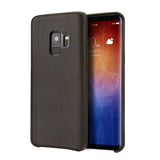 Samsung Galaxy S9 Case, Vintage Wood Stripe PU Leather, Shockproof Drop Proof Slim Bumper Protective Cover for Samsung Galaxy S9
