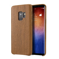 Samsung Galaxy S9 Case, Vintage Wood Stripe PU Leather, Shockproof Drop Proof Slim Bumper Protective Cover for Samsung Galaxy S9