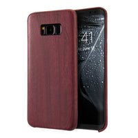 Samsung Galaxy S8+ Plus Case, Vintage Wood Stripe PU Leather, Shockproof Drop Proof Slim Bumper Protective Cover for Samsung Galaxy S8+ Plus