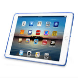 Case for NEW iPad 9.7 2018/2017 (5th/6th gen) and iPad Air – Premium Transparent Soft TPU Rubber Back Cover Protector, Colors: Crystal Clear/Blue