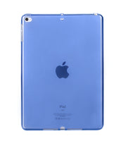 Case for NEW iPad 9.7 2018/2017 (5th/6th gen) and iPad Air – Premium Transparent Soft TPU Rubber Back Cover Protector, Colors: Crystal Clear/Blue