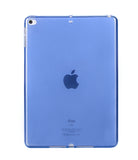 Case for NEW iPad 9.7 2018/2017 (5th/6th gen) and iPad Air – Premium Transparent Soft TPU Rubber Back Cover Protector, Colors: Crystal Clear/Blue