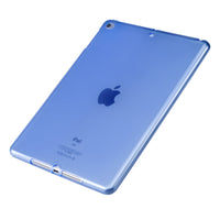Case for NEW iPad 9.7 2018/2017 (5th/6th gen) and iPad Air – Premium Transparent Soft TPU Rubber Back Cover Protector, Colors: Crystal Clear/Blue
