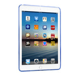 Case for NEW iPad 9.7 2018/2017 (5th/6th gen) and iPad Air – Premium Transparent Soft TPU Rubber Back Cover Protector, Colors: Crystal Clear/Blue