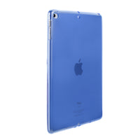 Case for NEW iPad 9.7 2018/2017 (5th/6th gen) and iPad Air – Premium Transparent Soft TPU Rubber Back Cover Protector, Colors: Crystal Clear/Blue