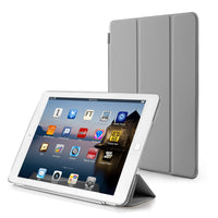 iPad 9.7” Case, Lightweight Smart Case Trifold Stand with Auto Sleep/Wake Function, Microfiber Lining, PU Front Cover and PC Hard Back Cover for the Apple iPad 9.7 iPad 5th/6th Generation and iPad Air, Colors: Sky Blue/Black/Gray