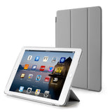 iPad 9.7” Case, Lightweight Smart Case Trifold Stand with Auto Sleep/Wake Function, Microfiber Lining, PU Front Cover and PC Hard Back Cover for the Apple iPad 9.7 iPad 5th/6th Generation and iPad Air, Colors: Sky Blue/Black/Gray