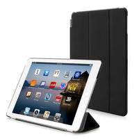iPad 9.7” Case, Lightweight Smart Case Trifold Stand with Auto Sleep/Wake Function, Microfiber Lining, PU Front Cover and PC Hard Back Cover for the Apple iPad 9.7 iPad 5th/6th Generation and iPad Air, Colors: Sky Blue/Black/Gray
