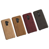 Samsung Galaxy S9+ Plus Case, Vintage Wood Stripe PU Leather, Shockproof Drop Proof Slim Bumper Protective Cover for Samsung Galaxy S9+ Plus