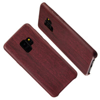 Samsung Galaxy S9 Case, Vintage Wood Stripe PU Leather, Shockproof Drop Proof Slim Bumper Protective Cover for Samsung Galaxy S9