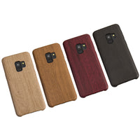 Samsung Galaxy S9 Case, Vintage Wood Stripe PU Leather, Shockproof Drop Proof Slim Bumper Protective Cover for Samsung Galaxy S9