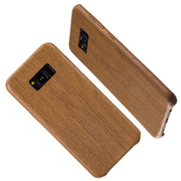 Samsung Galaxy S8+ Plus Case, Vintage Wood Stripe PU Leather, Shockproof Drop Proof Slim Bumper Protective Cover for Samsung Galaxy S8+ Plus
