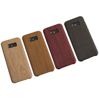 Samsung Galaxy S8+ Plus Case, Vintage Wood Stripe PU Leather, Shockproof Drop Proof Slim Bumper Protective Cover for Samsung Galaxy S8+ Plus