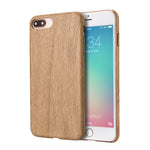 iPhone 7 Plus/iPhone 8 Plus Case, Vintage Wood Stripe PU Leather, Shockproof Drop Proof Slim Bumper Protective Cover for iPhone 7 Plus/iPhone 8 Plus