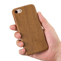iPhone 7/iPhone 8 Case, Vintage Wood Stripe PU Leather, Shockproof Drop Proof Slim Bumper Protective Cover for iPhone 7/iPhone 8