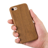 iPhone 7/iPhone 8 Case, Vintage Wood Stripe PU Leather, Shockproof Drop Proof Slim Bumper Protective Cover for iPhone 7/iPhone 8