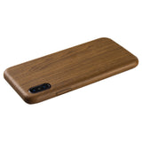 iPhone X Case, Vintage Wood Stripe PU Leather, Shockproof Drop Proof Slim Bumper Protective Cover for iPhone X