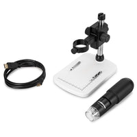 Mustcam 1080P Full HD Digital Microscope, HDMI Microscope, 10-220x magnification, to Any Monitor with HDMI-In
